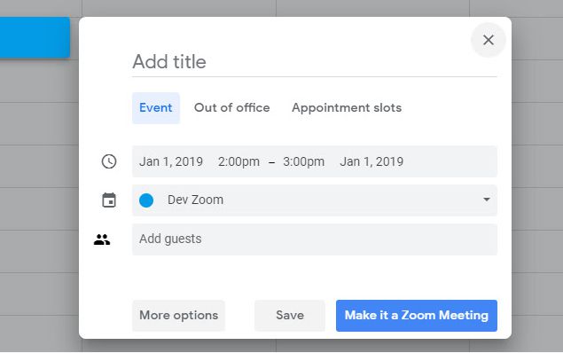 Set zoom scheduler name