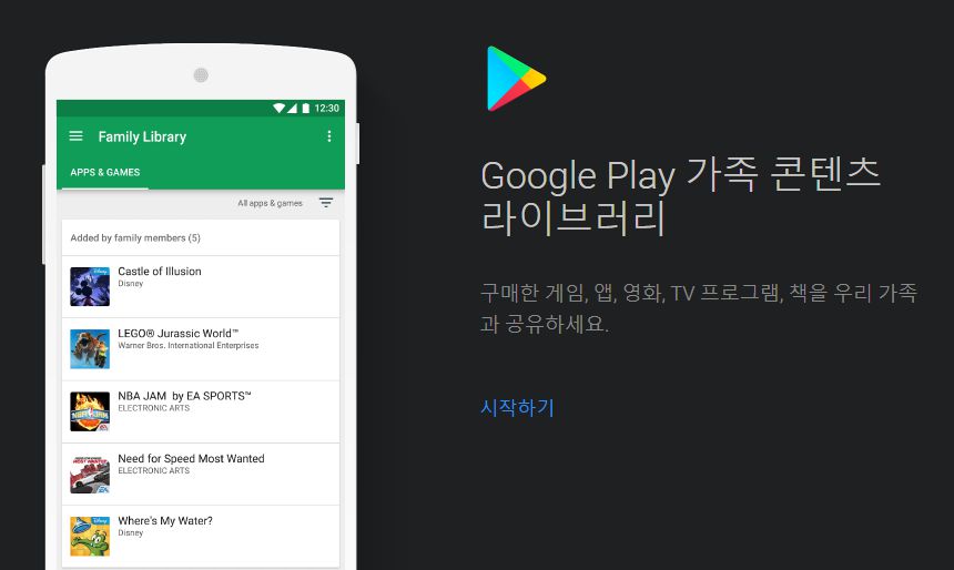 google play family library